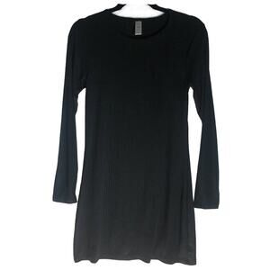 82. Black Mini Dress Summer Long Sleeve by Sweet Apparel Size Small